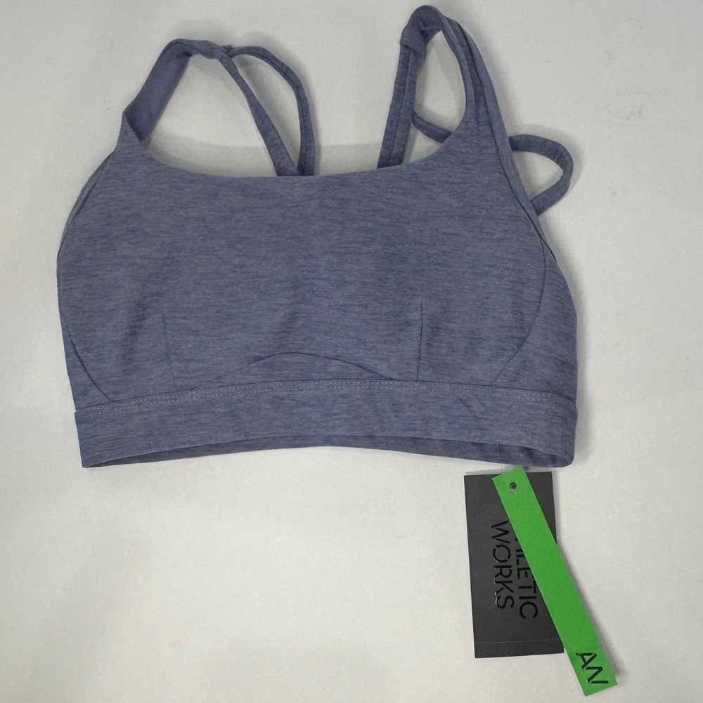 Athletic Works ButterCore Sports Bra Misty Lavender Heather XS 0-2 New